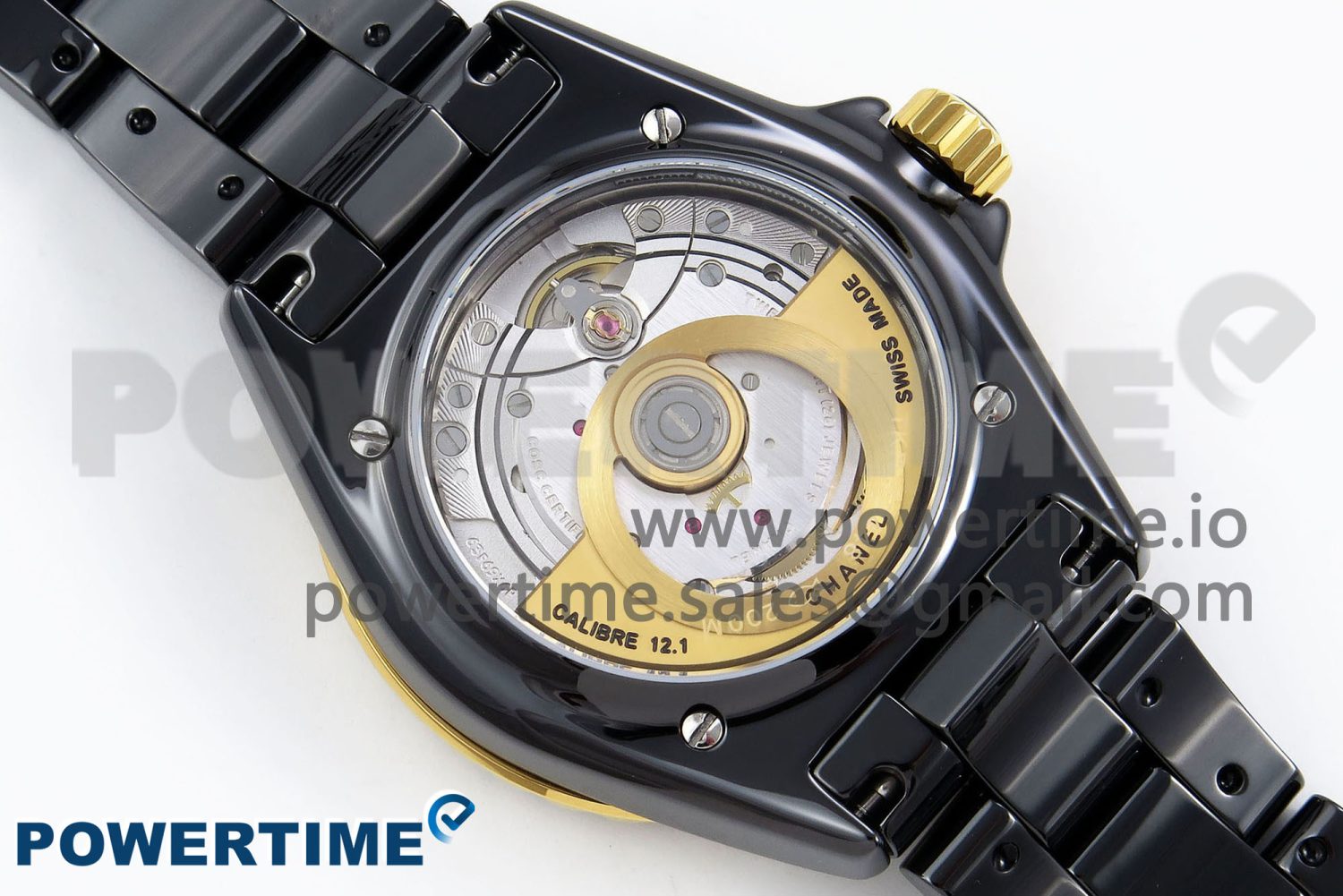 J13 38mm YG Black Ceramic BVF 1:1 Best Edition Black Dial on Bracelet A12.1 - Image 8