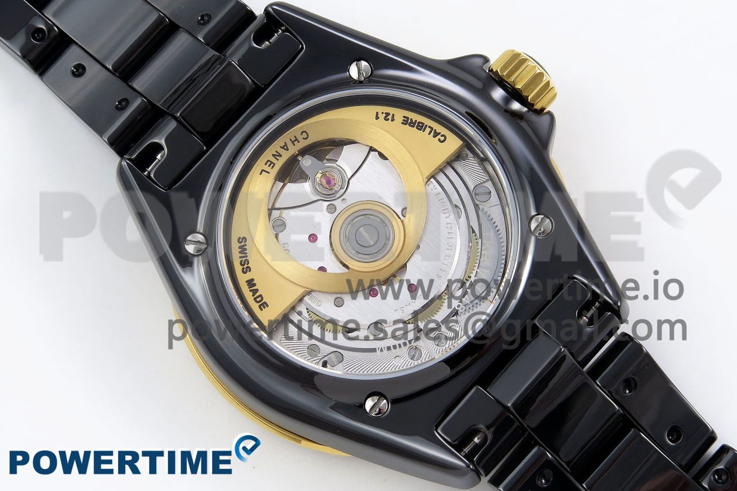 J13 38mm YG Black Ceramic BVF 1:1 Best Edition Black Dial on Bracelet A12.1 - Image 9
