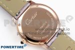 Ronde Louis Cartier 36mm RG DRF 1:1 Best Edition Sandblasted Beige Dial on Purple Leather Strap Ronda Quartz - Image 8