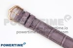 Ronde Louis Cartier 36mm RG DRF 1:1 Best Edition Sandblasted Beige Dial on Purple Leather Strap Ronda Quartz - Image 11