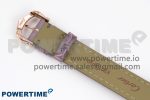 Ronde Louis Cartier 36mm RG DRF 1:1 Best Edition Sandblasted Beige Dial on Purple Leather Strap Ronda Quartz - Image 12