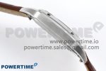 Santos Dumont 27.5mm SS AF 1:1 Best Edition Silver Dial on Brown Leather Strap A157 - Image 8