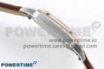 Santos Dumont 27.5mm SS/RG AF 1:1 Best Edition Silver Dial on Brown Leather Strap A157 - Image 6