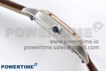 Santos Dumont 27.5mm SS/RG AF 1:1 Best Edition Silver Dial on Brown Leather Strap A157 - Image 7