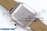 Santos Dumont 27.5mm SS/RG AF 1:1 Best Edition Silver Dial on Brown Leather Strap A157 - Image 8