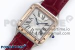 Santos Dumont 27.5mm SS/RG AF 1:1 Best Edition Silver Dial on Red Croco Strap A157 - Image 2
