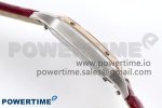 Santos Dumont 27.5mm SS/RG AF 1:1 Best Edition Silver Dial on Red Croco Strap A157 - Image 7