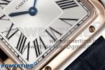 Santos Dumont 27.5mm SS/RG AF 1:1 Best Edition Silver Dial on Blue Croco Strap A157 - Image 5