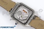 Santos Dumont 27.5mm SS/RG AF 1:1 Best Edition Silver Dial on Brown Leather Strap A157 - Image 11