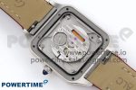 Santos Dumont 27.5mm SS AF 1:1 Best Edition Silver Dial on Red Croco Strap A157 - Image 8