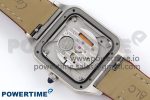 Santos Dumont 27.5mm SS/RG AF 1:1 Best Edition Silver Dial on Red Croco Strap A157 - Image 14