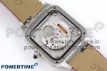 Santos Dumont 27.5mm SS/RG AF 1:1 Best Edition Silver Dial on Red Fabric Strap A157 - Image 11