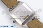 Santos Dumont 27.5mm SS/RG AF 1:1 Best Edition Silver Dial on Gray Croco Strap A157 - Image 13