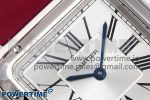 Santos Dumont 27.5mm SS AF 1:1 Best Edition Silver Dial on Red Fabric Strap A157 - Image 4