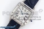 Santos Dumont 27.5mm SS AF 1:1 Best Edition Silver Dial on Blue Croco Strap A157 - Image 2