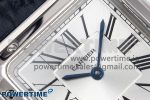 Santos Dumont 27.5mm SS AF 1:1 Best Edition Silver Dial on Blue Croco Strap A157 - Image 4