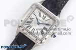Santos Dumont 27.5mm SS AF 1:1 Best Edition Silver Dial on Gray Croco Strap A157 - Image 2