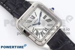 Santos Dumont 27.5mm SS AF 1:1 Best Edition Silver Dial on Gray Croco Strap A157 - Image 3