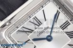 Santos Dumont 27.5mm SS AF 1:1 Best Edition Silver Dial on Gray Croco Strap A157 - Image 4