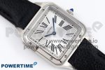 Santos Dumont 27.5mm SS AF 1:1 Best Edition Silver Dial on Black Leather Strap A157 - Image 3