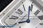Santos Dumont 27.5mm SS AF 1:1 Best Edition Silver Dial on Black Leather Strap A157 - Image 4