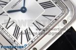 Santos Dumont 27.5mm SS AF 1:1 Best Edition Silver Dial on Black Croco Strap A157 - Image 5