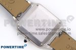 Santos Dumont 27.5mm SS AF 1:1 Best Edition Silver Dial on Black Leather Strap A157 - Image 6