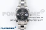 DateJust 41 126334 C+F 1:1 Best Edition 904L Steel Gray Dial Green Roman on SS Oyster Bracelet VR3235