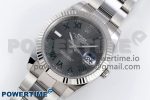 DateJust 41 126334 C+F 1:1 Best Edition 904L Steel Gray Dial Green Roman on SS Oyster Bracelet VR3235 - Image 2