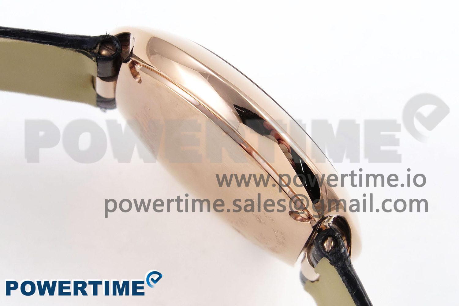 Ballon Blanc De Cartier 30mm RG DRF 1:1 Best Edition Silvered Texture Dial on Black Leather Strap Ronda Quartz - Image 7