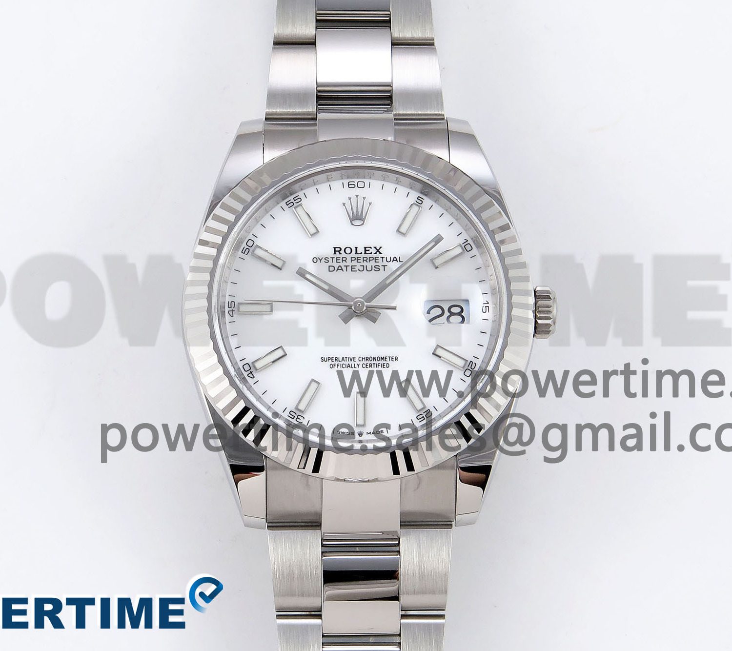 DateJust 41 126334 C+F 1:1 Best Edition 904L Steel White Dial on SS Oyster Bracelet VR3235