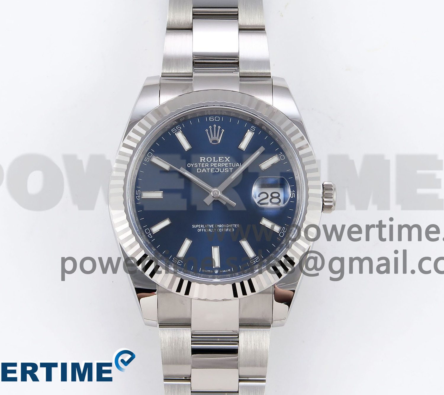 DateJust 41 126334 C+F 1:1 Best Edition 904L Steel Blue Dial on SS Oyster Bracelet VR3235