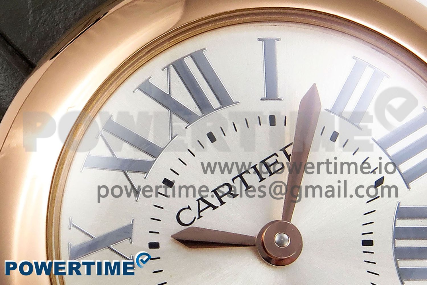 Ballon Blanc De Cartier 30mm RG DRF 1:1 Best Edition Silvered Texture Dial on Green Leather Strap Ronda Quartz - Image 9