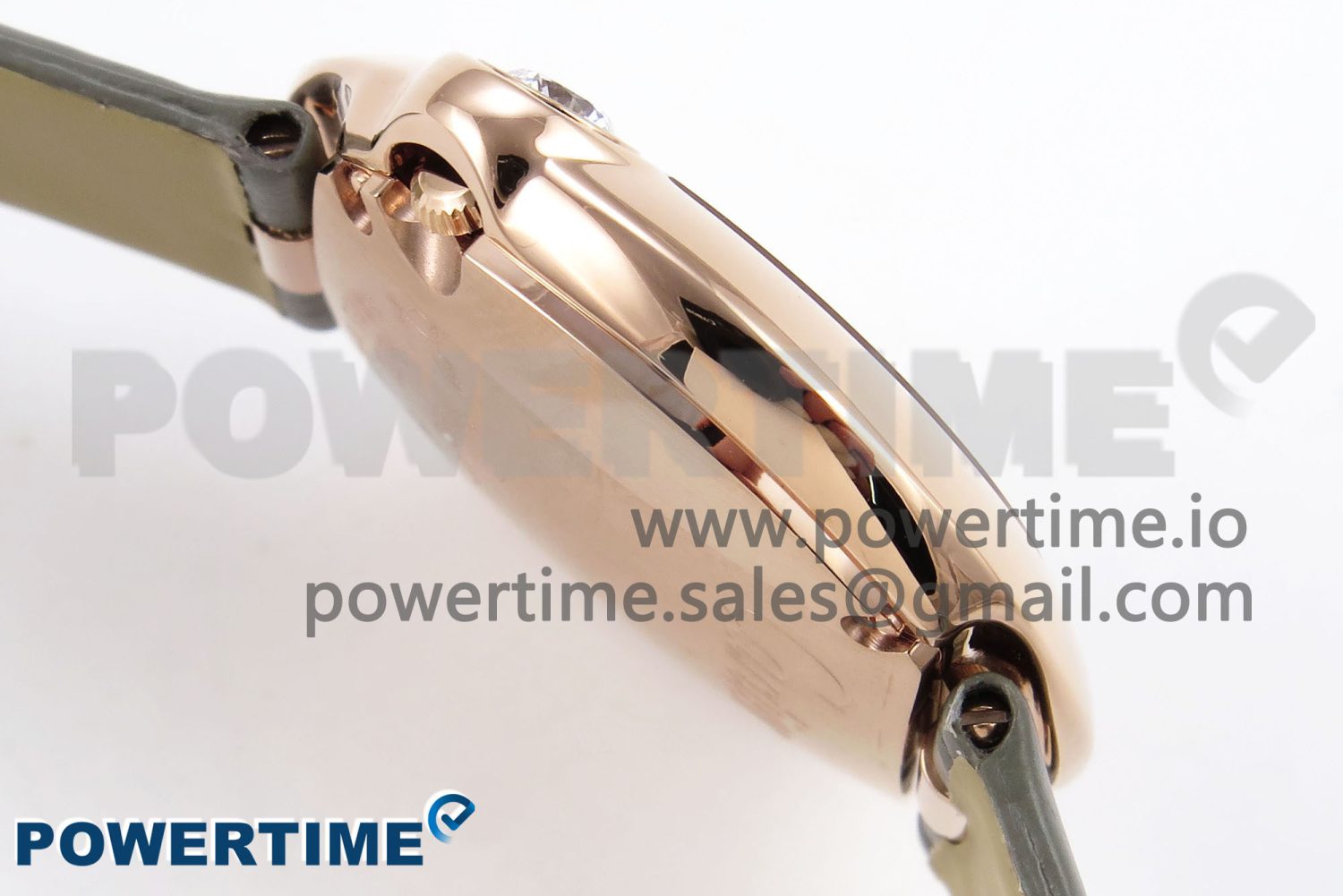 Ballon Blanc De Cartier 30mm RG DRF 1:1 Best Edition Silvered Texture Dial on Green Leather Strap Ronda Quartz - Image 11