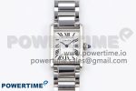 Tank Must SS 33.7mm DRF 1:1 Best Edition White Dial on SS Bracelet Jap Quartz