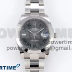 DateJust 41 126330 C+F 1:1 Best Edition 904L Steel Gray Dial Green Roman on SS Oyster Bracelet VR3235