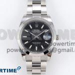 DateJust 41 126330 C+F 1:1 Best Edition 904L Steel Black Dial on SS Oyster Bracelet VR3235