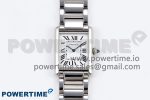 Tank Must SS 33.7mm DRF 1:1 Best Edition White Dial on SS Bracelet Jap Quartz