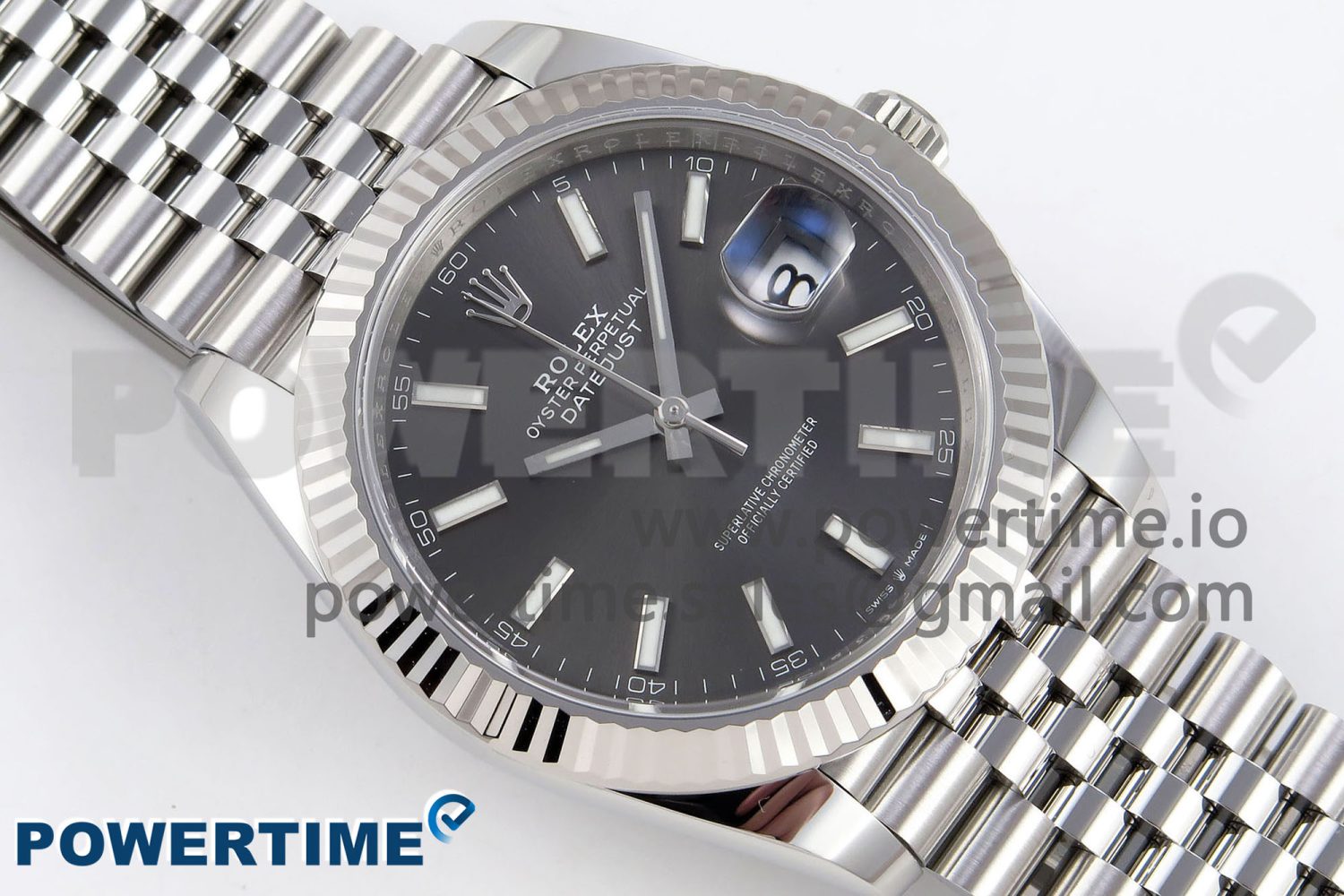 DateJust 41 126334 C+F 1:1 Best Edition 904L Steel Gray Dial on SS Jubilee Bracelet VR3235 - Image 3