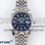 DateJust 41 126334 C+F 1:1 Best Edition 904L Steel Blue Dial on SS Jubilee Bracelet VR3235