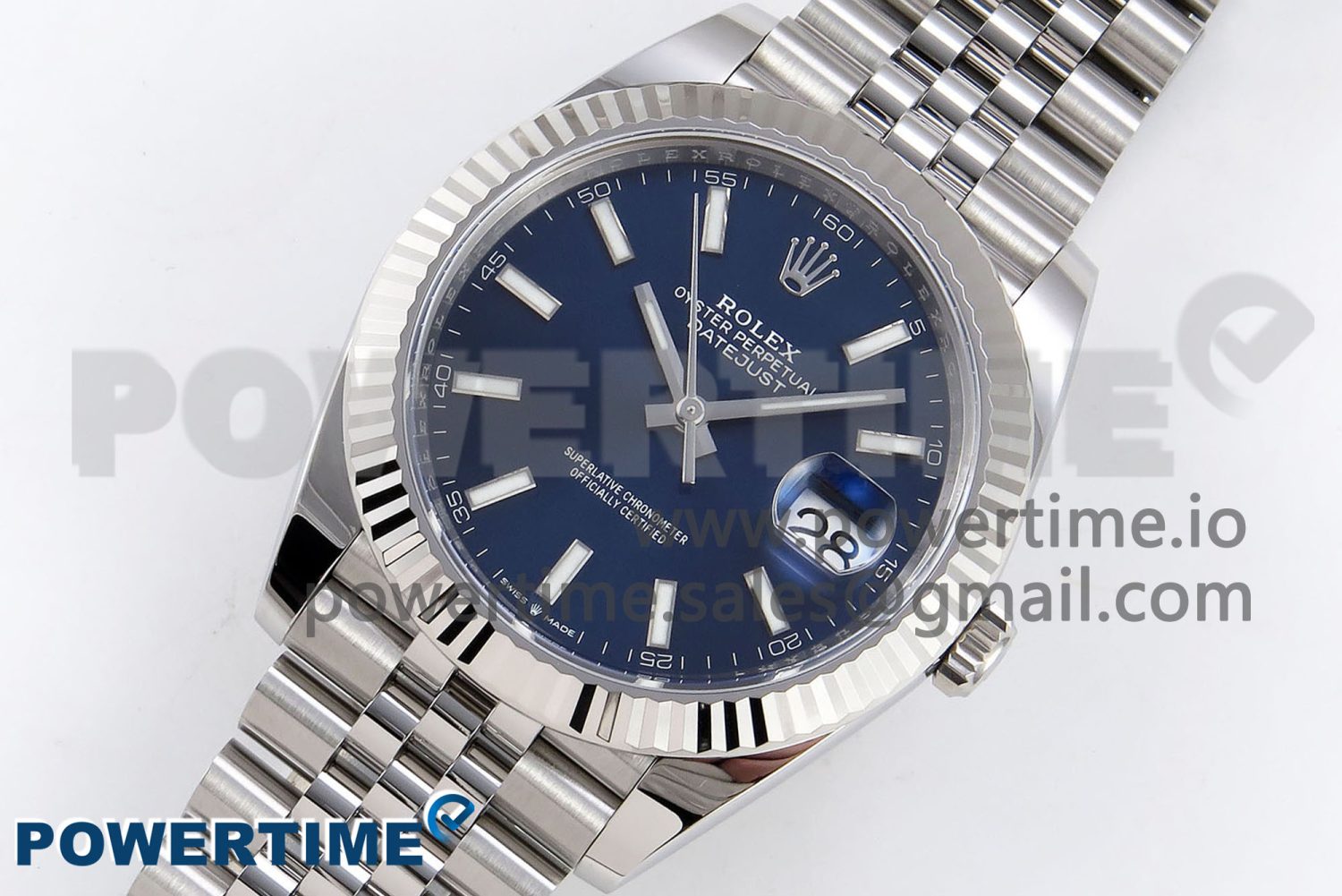DateJust 41 126334 C+F 1:1 Best Edition 904L Steel Blue Dial on SS Jubilee Bracelet VR3235 - Image 2