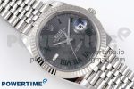 DateJust 41 126334 C+F 1:1 Best Edition 904L Steel Gray Dial Green Roman on SS Jubilee Bracelet VR3235 - Image 3
