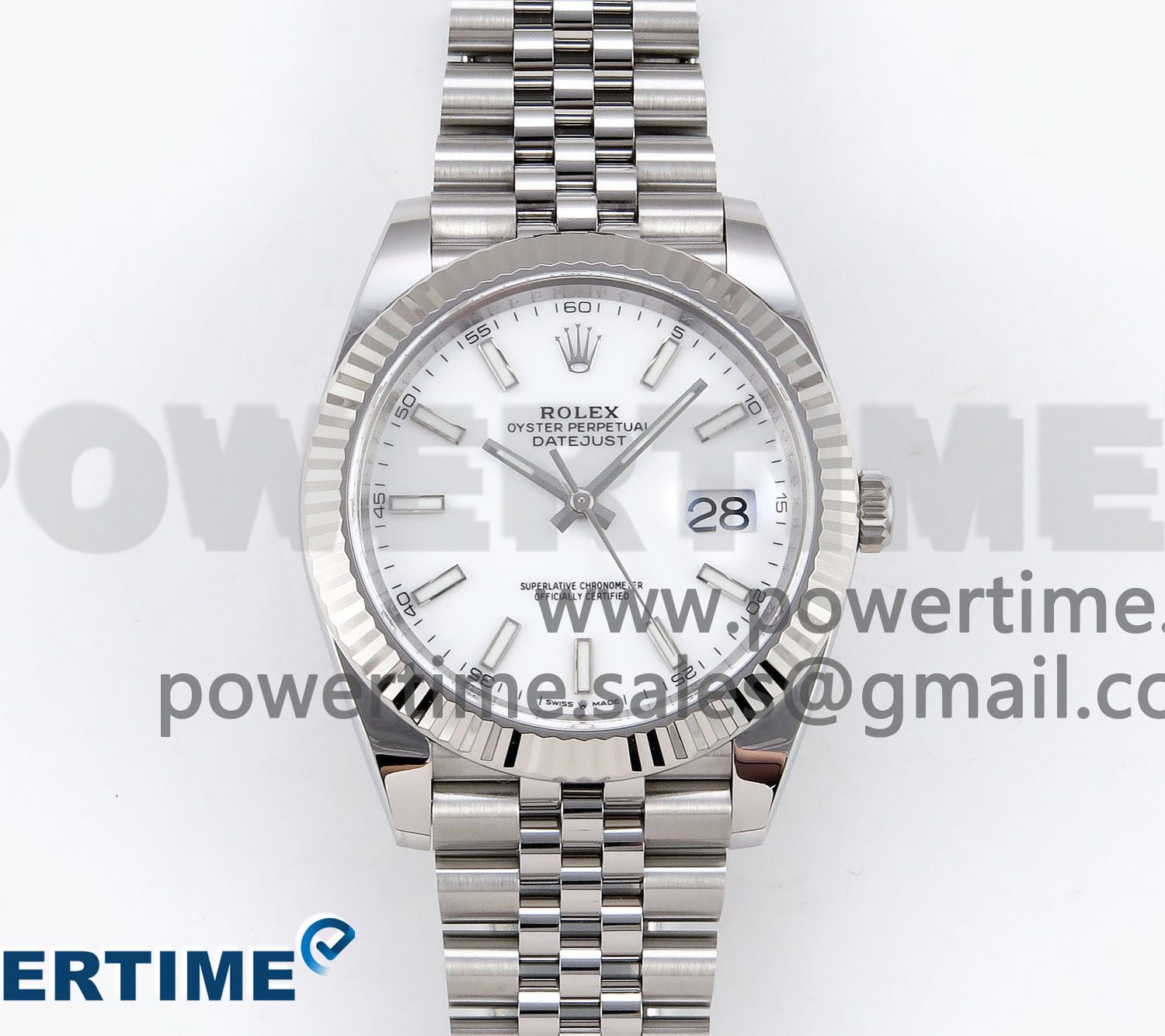 DateJust 41 126334 C+F 1:1 Best Edition 904L Steel White Dial on SS Jubilee Bracelet VR3235