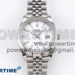 DateJust 41 126334 C+F 1:1 Best Edition 904L Steel White Dial on SS Jubilee Bracelet VR3235
