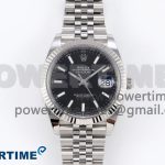 DateJust 41 126334 C+F 1:1 Best Edition 904L Steel Black Dial on SS Jubilee Bracelet VR3235