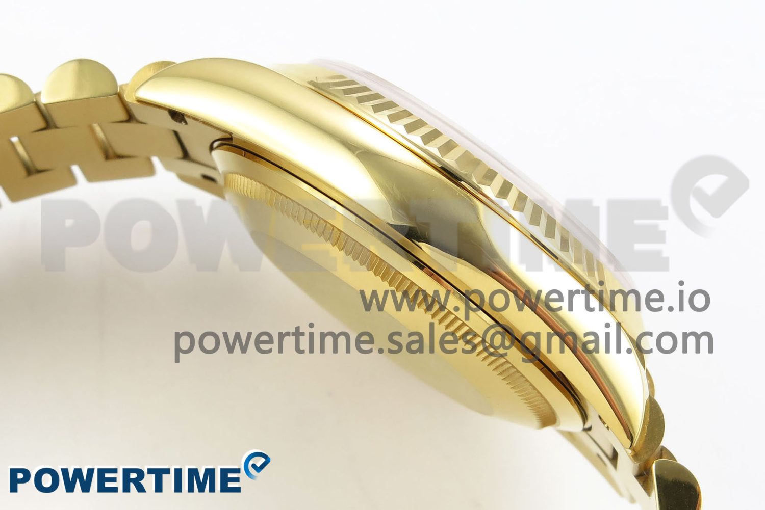 Day Date 36 YG RAF Best Edition Diamond Bezel Brown Wave Dial on YG Bracelet A2836 - Image 7