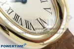 Baignoire De Cartier YG DRF 1:1 Best Edition Silver Dial on Brown Leather Strap Swiss Quartz - Image 5
