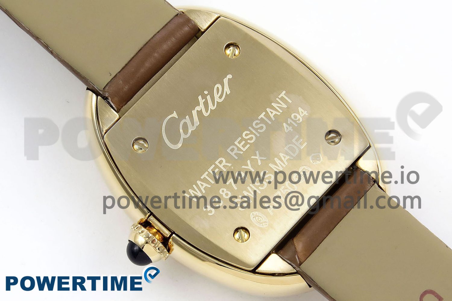 Baignoire De Cartier YG DRF 1:1 Best Edition Silver Dial on Brown Leather Strap Swiss Quartz - Image 8