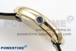 Baignoire De Cartier YG DRF 1:1 Best Edition Silver Dial on Black Leather Strap Swiss Quartz - Image 6