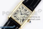 Tank Must Large YG 33.7mm DRF 1:1 Best Edition YG Dial on Black Leather Strap Swiss Quartz - Image 2